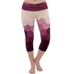 Love Amour Butterfly Colors Flowers Text Capri Yoga Leggings by Grandong