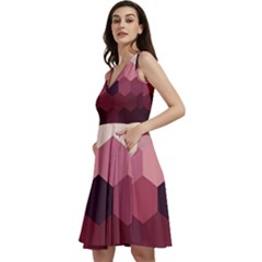 Love Amour Butterfly Colors Flowers Text Sleeveless V-neck Skater Dress With Pockets by Grandong