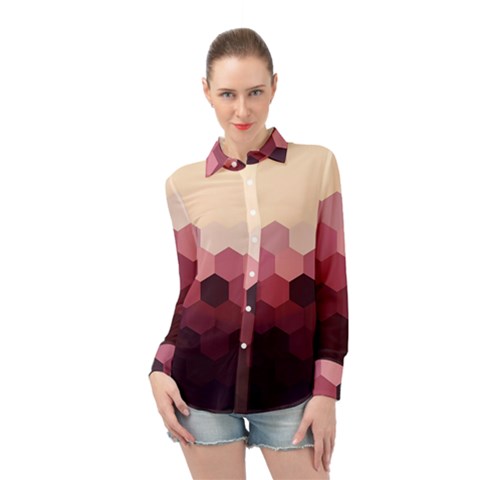 Love Amour Butterfly Colors Flowers Text Long Sleeve Chiffon Shirt by Grandong