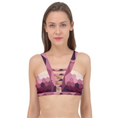 Love Amour Butterfly Colors Flowers Text Cage Up Bikini Top by Grandong