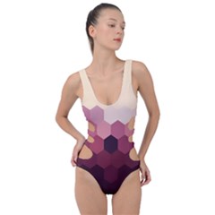 Love Amour Butterfly Colors Flowers Text Side Cut Out Swimsuit by Grandong