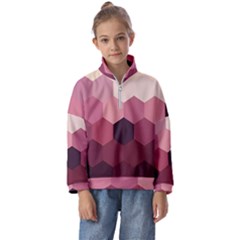 Love Amour Butterfly Colors Flowers Text Kids  Half Zip Hoodie by Grandong