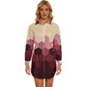 Love Amour Butterfly Colors Flowers Text Womens Long Sleeve Shirt Dress View1