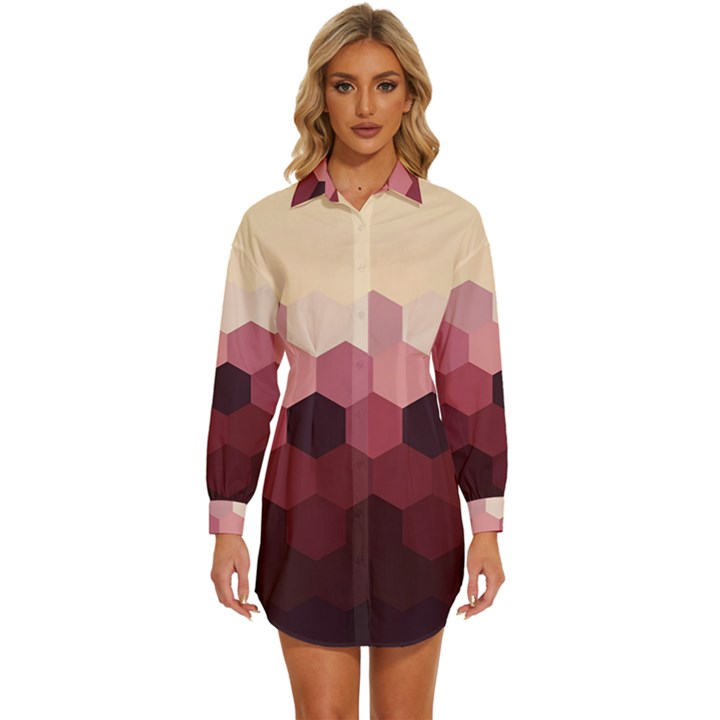 Love Amour Butterfly Colors Flowers Text Womens Long Sleeve Shirt Dress