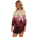 Love Amour Butterfly Colors Flowers Text Womens Long Sleeve Shirt Dress View2