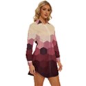 Love Amour Butterfly Colors Flowers Text Womens Long Sleeve Shirt Dress View3