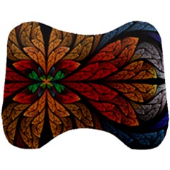 Fractals, Floral Ornaments, Rings Head Support Cushion by nateshop