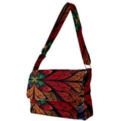 Fractals, Floral Ornaments, Rings Full Print Messenger Bag (s) by nateshop