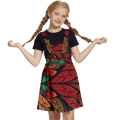 Fractals, Floral Ornaments, Rings Kids  Apron Dress