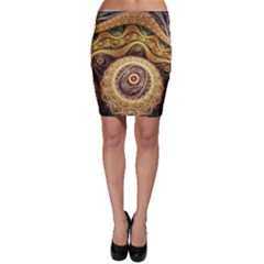 Fractals, Floral Ornaments, Waves Bodycon Skirt by nateshop