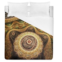 Fractals, Floral Ornaments, Waves Duvet Cover (queen Size) by nateshop