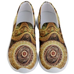 Fractals, Floral Ornaments, Waves Men s Lightweight Slip Ons by nateshop