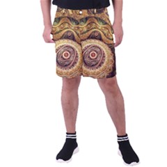 Fractals, Floral Ornaments, Waves Men s Pocket Shorts by nateshop