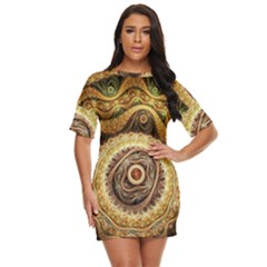 Fractals, Floral Ornaments, Waves Just Threw It On Dress by nateshop