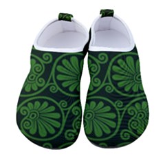 Green Floral Pattern Floral Greek Ornaments Kids  Sock-style Water Shoes by nateshop