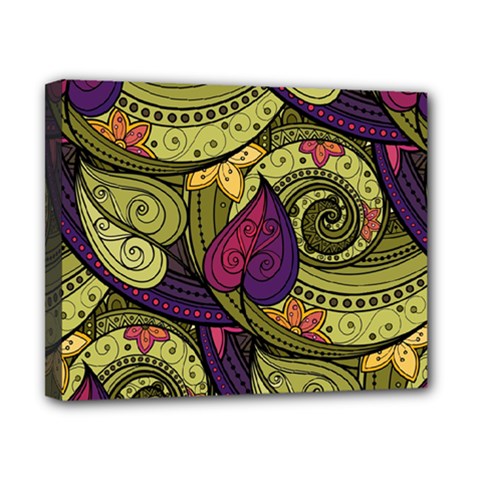 Green Paisley Background, Artwork, Paisley Patterns Canvas 10  X 8  (stretched)