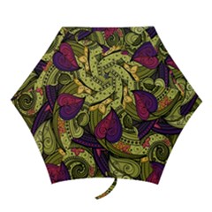 Green Paisley Background, Artwork, Paisley Patterns Mini Folding Umbrellas by nateshop