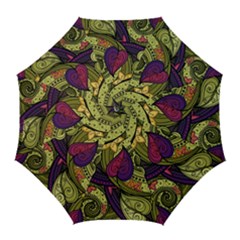 Green Paisley Background, Artwork, Paisley Patterns Golf Umbrellas by nateshop