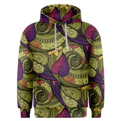 Green Paisley Background, Artwork, Paisley Patterns Men s Overhead Hoodie by nateshop