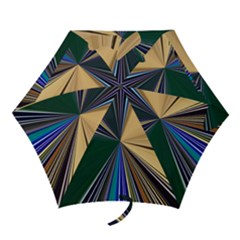 Blue Hexagon Pattern Mini Folding Umbrellas by Cemarart