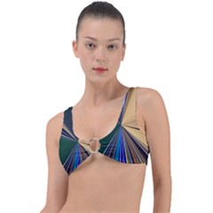 Blue Hexagon Pattern Ring Detail Bikini Top by Cemarart