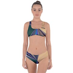 Seahorse Pattern Nature Sea Animal Criss Cross Bikini Set by Cemarart