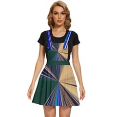 Blue Hexagon Pattern Apron Dress by Cemarart