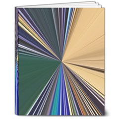 Blue Hexagon Pattern 8  X 10  Softcover Notebook by Cemarart