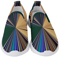 Zig Zag Pattern Geometric Design Kids  Slip On Sneakers by Cemarart