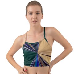 Zig Zag Pattern Geometric Design Mini Tank Bikini Top by Cemarart