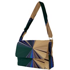 Zig Zag Pattern Geometric Design Full Print Messenger Bag (l) by Cemarart