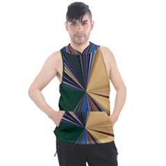 Zig Zag Pattern Geometric Design Men s Sleeveless Hoodie by Cemarart