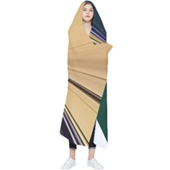 Zig Zag Pattern Geometric Design Wearable Blanket by Cemarart