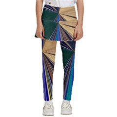 Zig Zag Pattern Geometric Design Kids  Skirted Pants by Cemarart