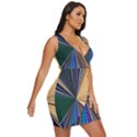 Zig Zag Pattern Geometric Design Draped Bodycon Dress View3