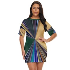 Zig Zag Pattern Geometric Design Just Threw It On Dress by Cemarart