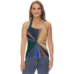 Zig Zag Pattern Geometric Design Basic Halter Top by Cemarart