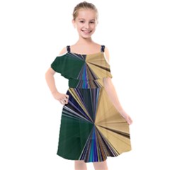 Flower Petal Bud Kids  Cut Out Shoulders Chiffon Dress by Cemarart