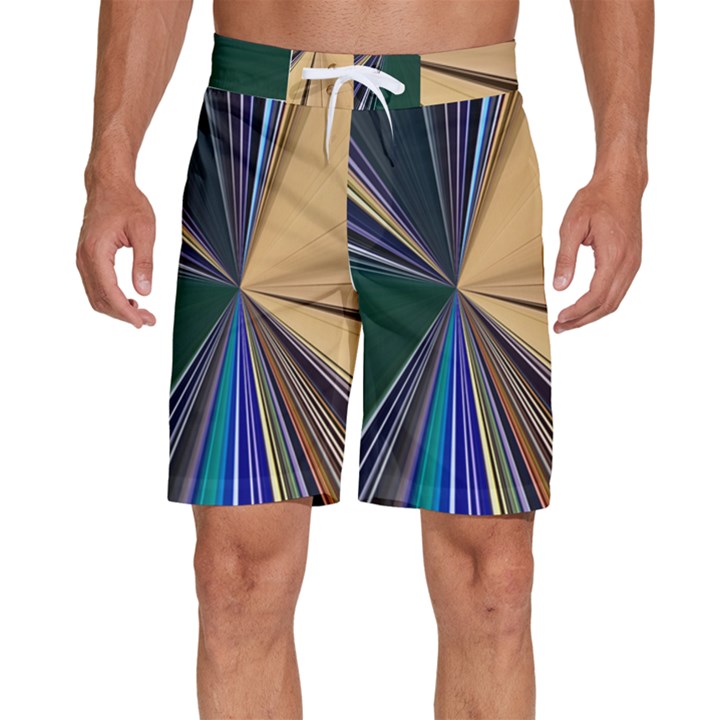 Flower Seamless Pattern Design Men s Beach Shorts