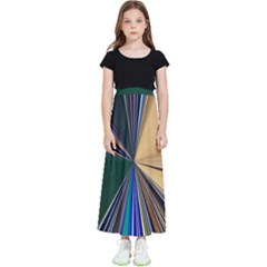 Leaves Plant Foliage Green Kids  Flared Maxi Skirt by Cemarart