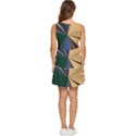 Leaves Plant Foliage Green Tiered Sleeveless Mini Dress View4