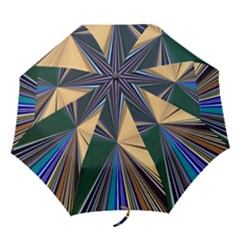 Colorful Centroid Line Stroke Folding Umbrellas by Cemarart