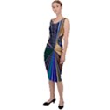 Colorful Centroid Line Stroke Sleeveless Pencil Dress View2