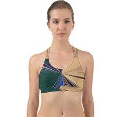 Colorful Centroid Line Stroke Back Web Sports Bra by Cemarart