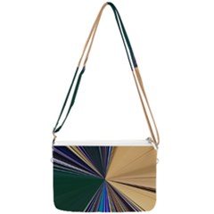 Colorful Centroid Line Stroke Double Gusset Crossbody Bag by Cemarart