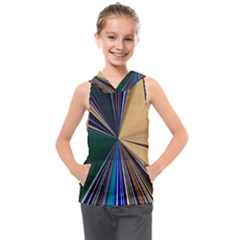 Colorful Centroid Line Stroke Kids  Sleeveless Hoodie by Cemarart