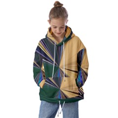 Colorful Centroid Line Stroke Kids  Oversized Hoodie by Cemarart