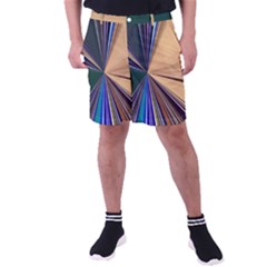 Colorful Centroid Line Stroke Men s Pocket Shorts by Cemarart