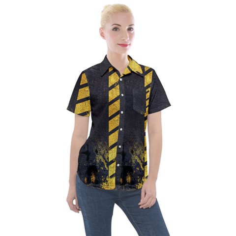  Women s Short Sleeve Pocket Shirt by nateshop