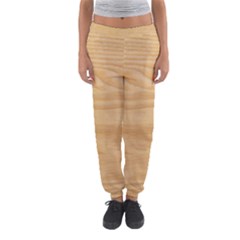 Light Wooden Texture, Wooden Light Brown Background Women s Jogger Sweatpants by nateshop